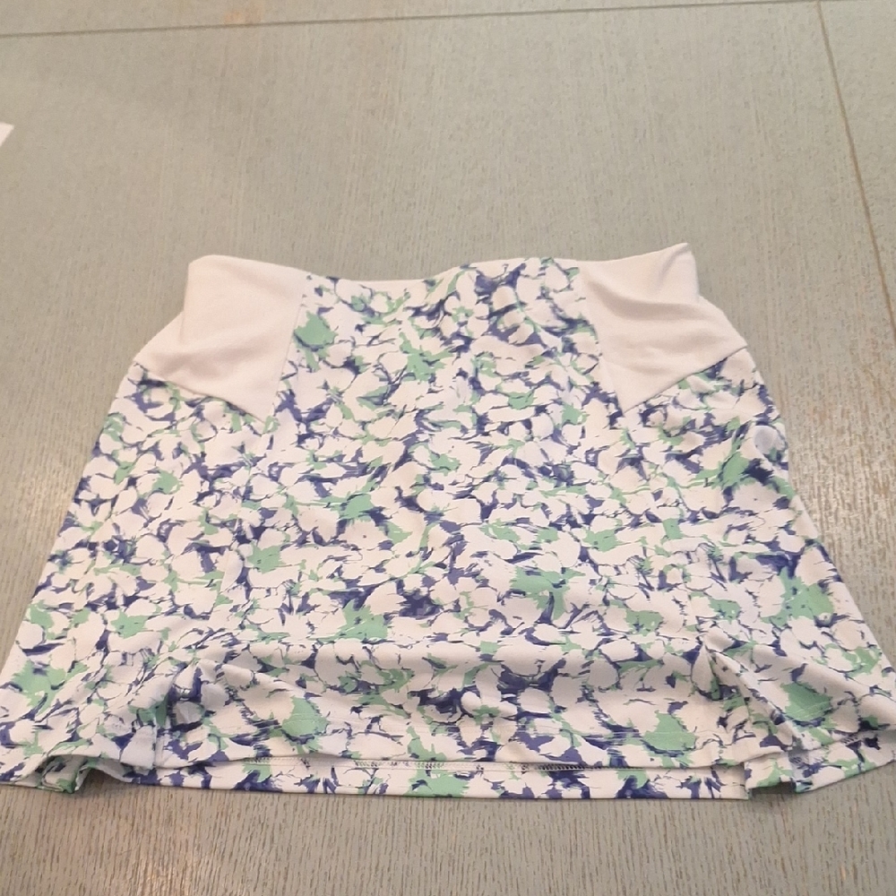 PGA Tour Women's Floral Mini Skirt - Blue and Green